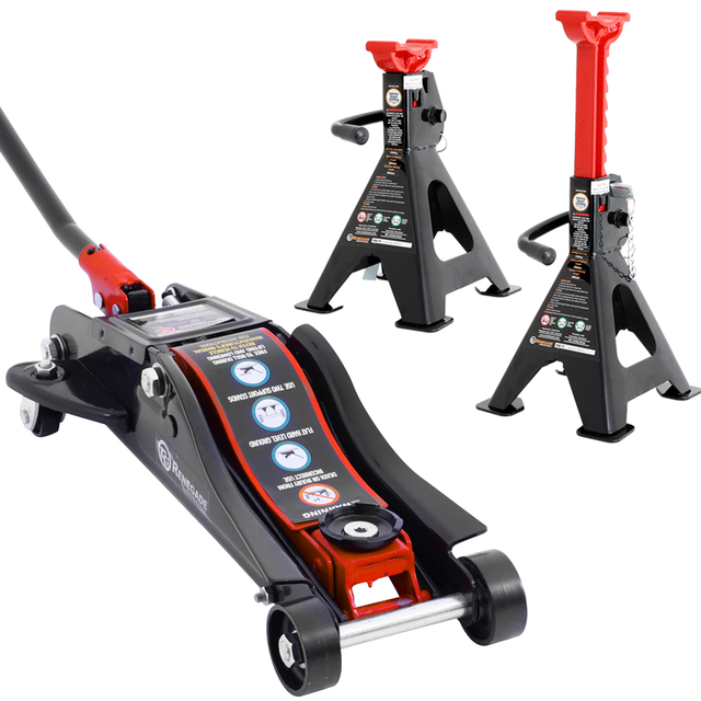 Renegade Industrial 1700Kg Car Jack Car Jack Stand Combo Kit