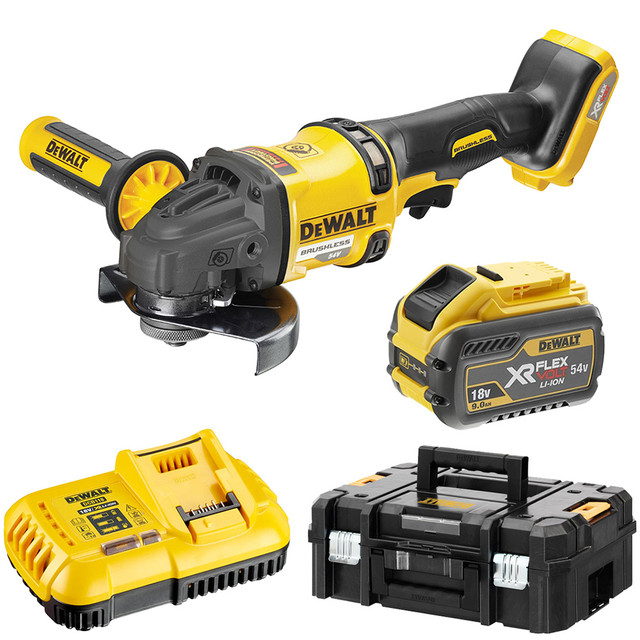 54V XR FLEXVOLT 125mm Angle Grinder - 2 X 9Ah