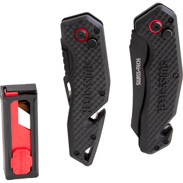 Swiss Tech Folding Pocket Knife Twin Pack With Blades - ST001053 ...