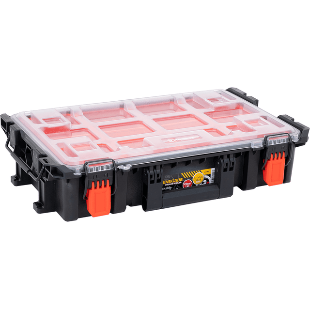 Renegade Industrial Clear Lid Stackable Storage Tool Box