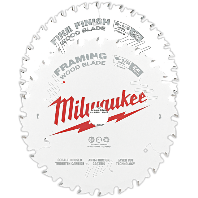 Milwaukee 165mm circular saw blade 2025