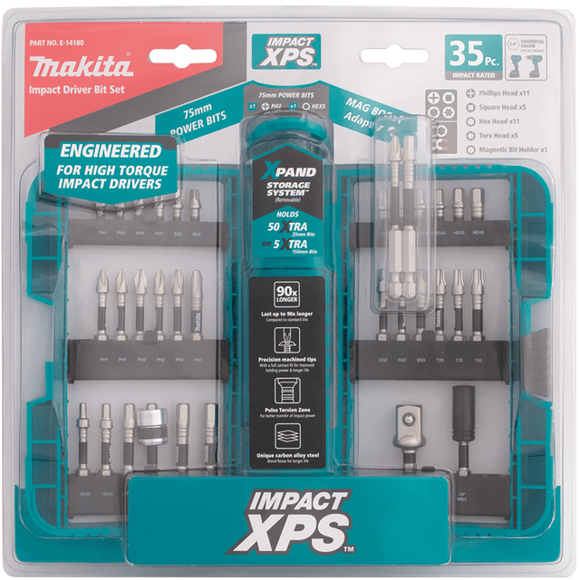 Makita Impact XPS 35 Piece Power Screwdriver Bit Set E 14180