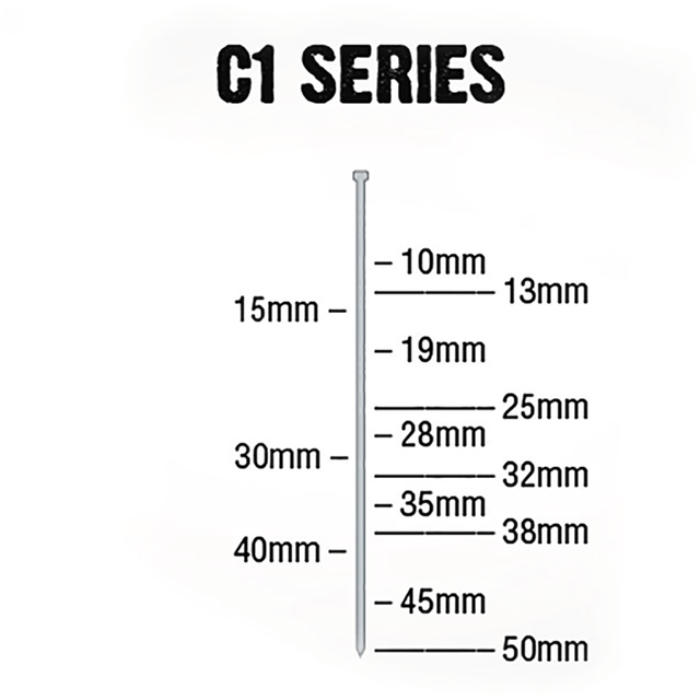 Airco C1 Series 35mm x 1.25mm Electro Galvanised Brad Nails Box of 5000