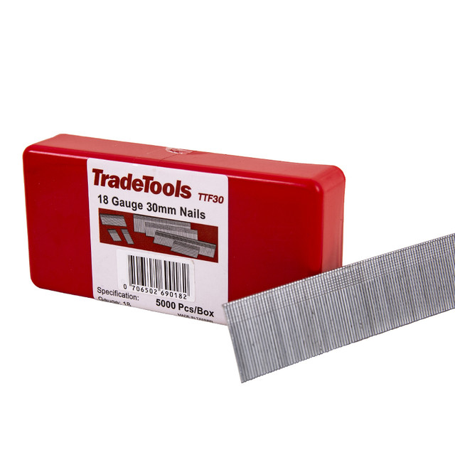 TradeTools C1 Series 30mm 18 Gauge Brad Nails Box of 5000 TTF30