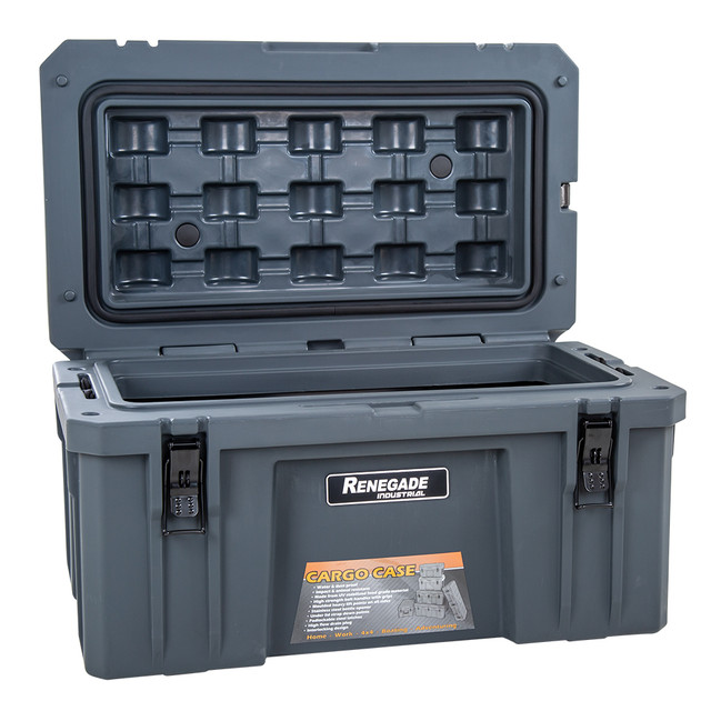 Renegade Industrial 82L Medium LLDPE Grey Tuff Box - TUFF750V3