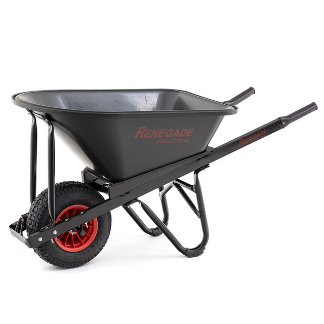 Renegade Industrial Plastic Rim Poly Tray Wheel Barrow WB8612P