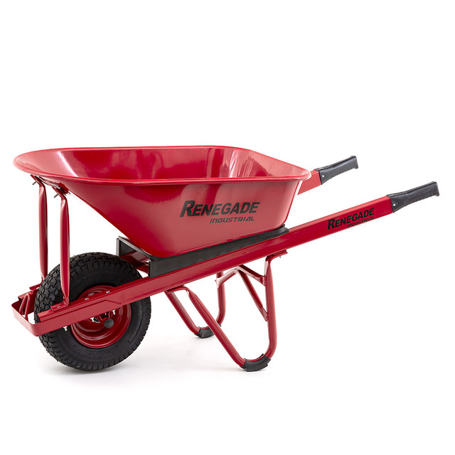 Renegade Industrial Steel Tray Steel Rim Wheel Barrow 60mm x 35mm