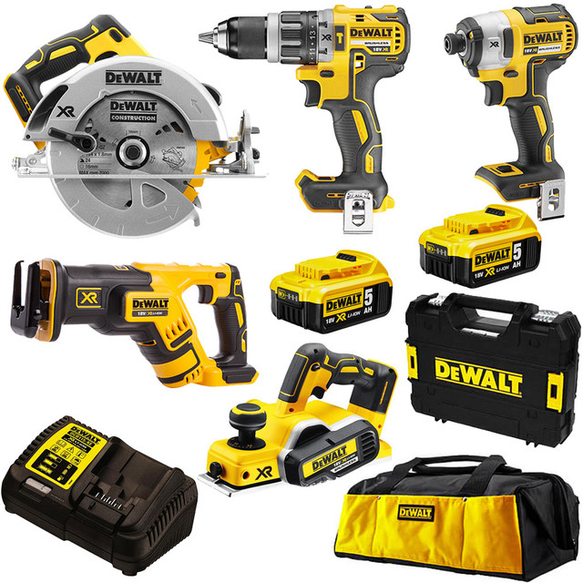 DEWALT 18V Brushless 5-Piece Power Tool Kit with Three 5.