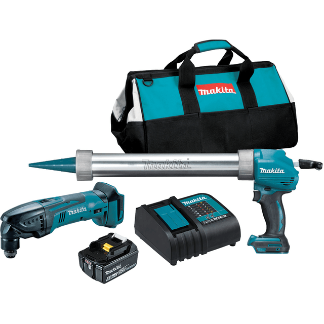 Makita 18V 5.0Ah Cordless Multi Tool and Caulking Gun Combo Kit