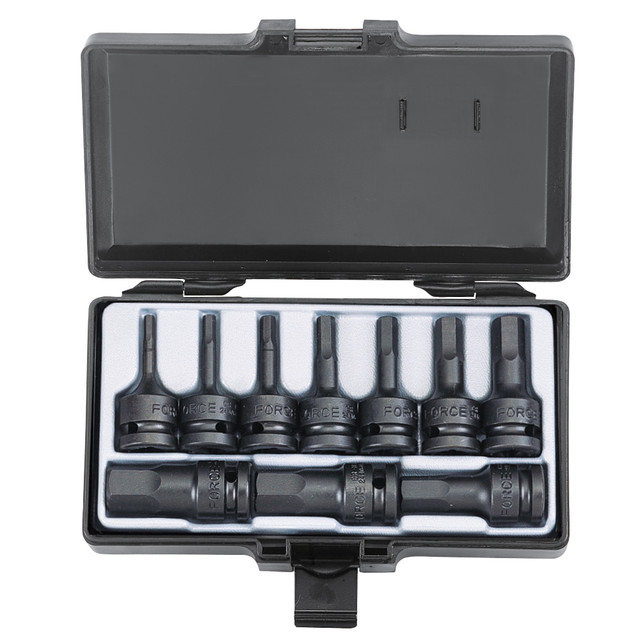 Force 1/2 Drive 9 Piece Hex Imperial Socket Set - 4101S