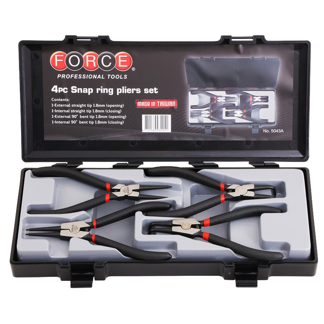 Force 4 Piece Assorted Circlip Pliers Snap Ring Set - 5043A