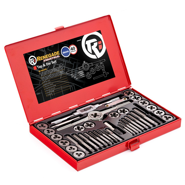 11 Pc. Ratcheting Tap and Die Accessory Set