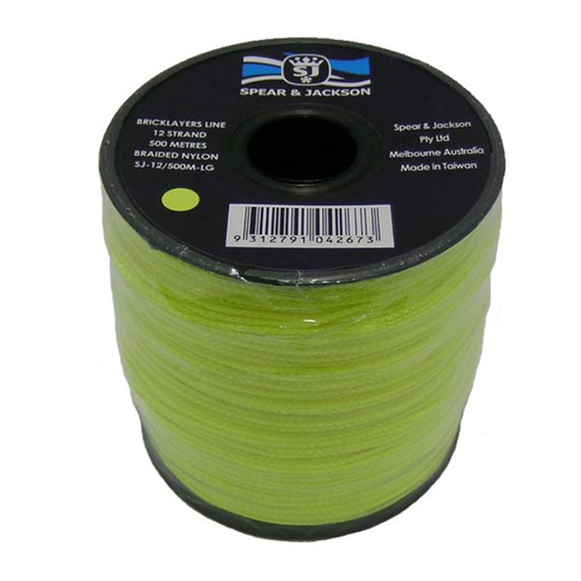 Spear & Jackson Fluro Green 500M Brickies String Line - SJ-12-500M