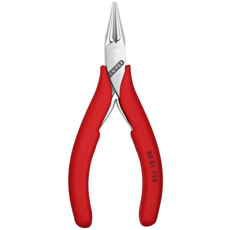 KNIPEX 35 32 115 Electronics Pliers – Round Tips, Precision Box Joint, Made In Germany