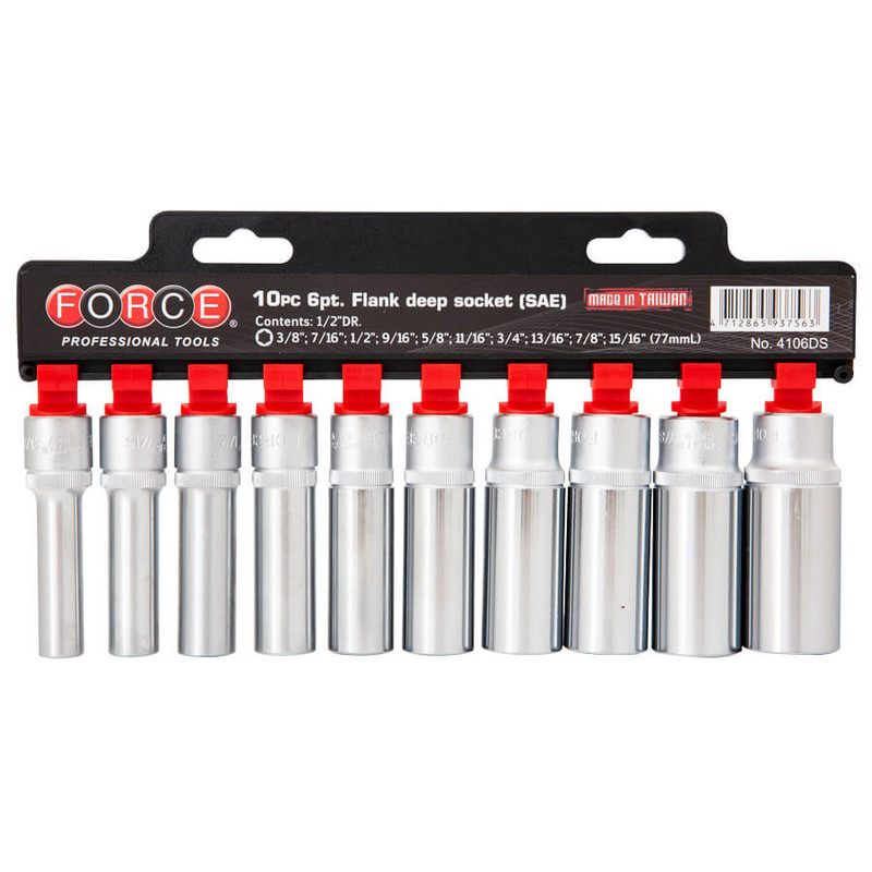 1/4" Dr. 9 Piece 6 Point Standard Metric Universal Joint Socket Set