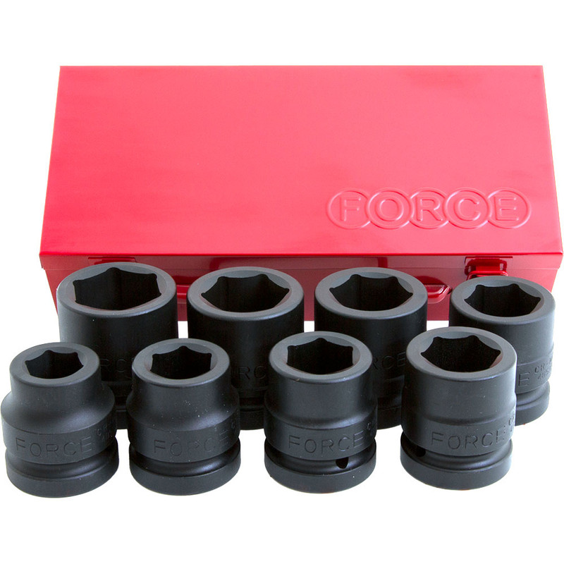 Force 1" Drive 8 Piece Metric Impact Socket Set - 8081 | TradeTools