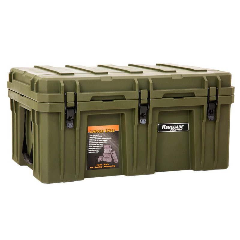 Renegade Industrial 160L Large LLDPE Army Green Tuff Box TUFF910V3AG