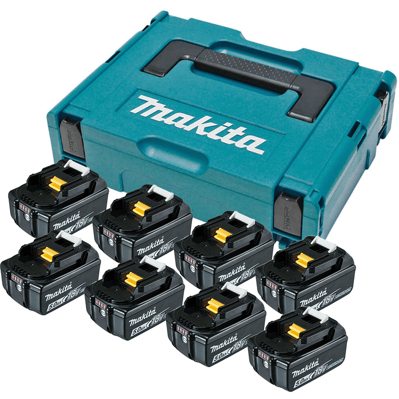 Makita 18V 5 0Ah Li Ion Battery 8 Pack 199697 1 TradeTools