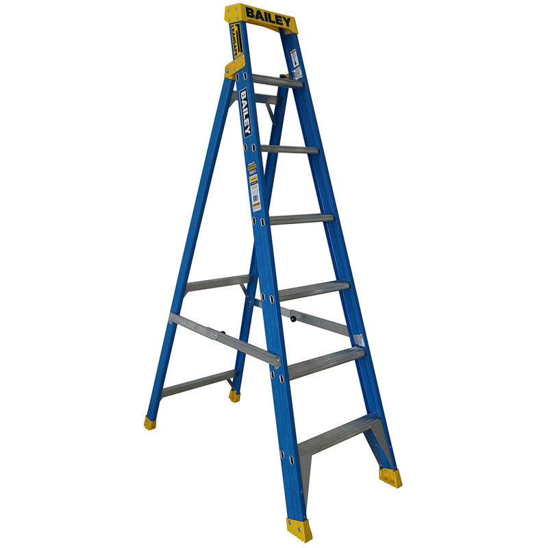 Bailey 2.1M (7') 7 Step PRO Punchlock Fibreglass Single Sided Leaning ...
