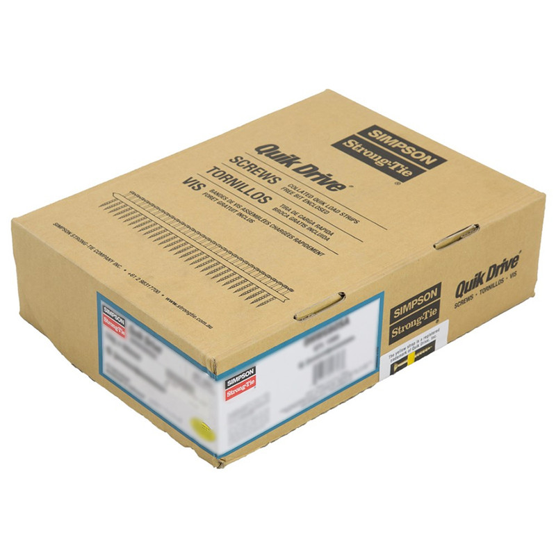 Vis à Bande Pour Revêtement Fibre-ciment Simpson QuikDrive CBSDQ158S - #8 X 1-5/8" - Lot De 1500