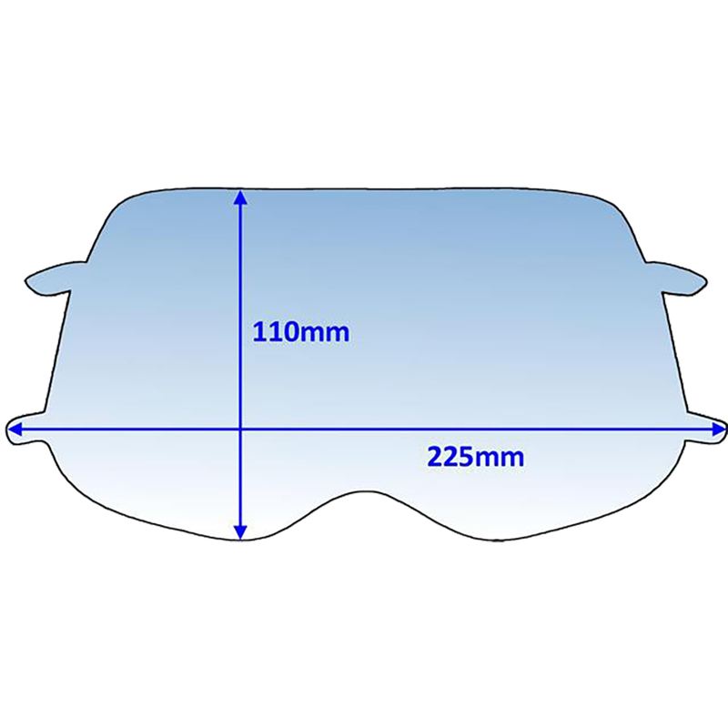 Visor Inner Lens Weldclass Inner 225 x 110mm Extra Scratch-Resistant Clear Replacement ...