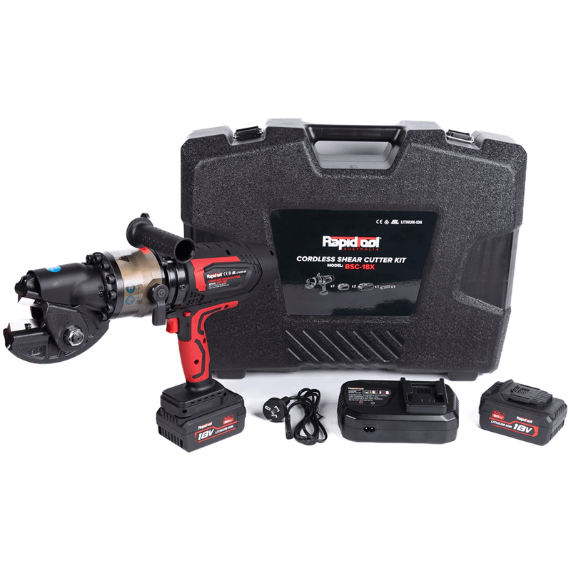 Rapidtool 18V 5.0Ah Brushless Cordless Premium 18mm Shear Cutter Kit ...