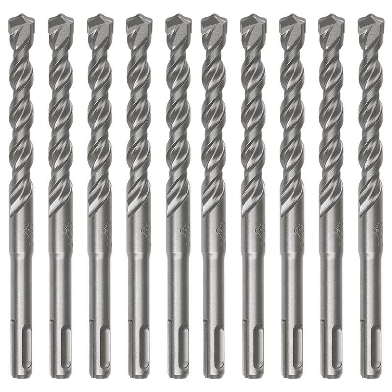 Milwaukee SDS Plus 6mm x 160mm M2 2-Cut Drill Bits 10 Pack