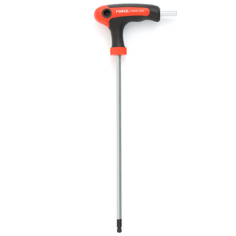 Force 4mm T-Handle Metric Balldrive Hex Key - 76504G | TradeTools