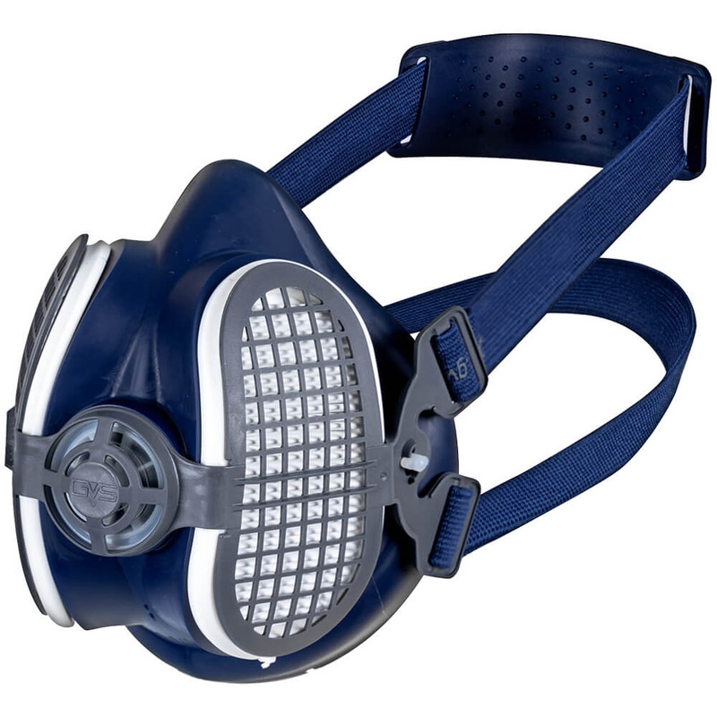 GVS SPR656 Elipse Low Profile Mask with Filters for Dust, Organic Gases & Vapors, S/M, Blue GVS SPR656 Elipse Low Profile Mask with Filters for Dust, Organic Gases & Vapors, S/M, Blue
