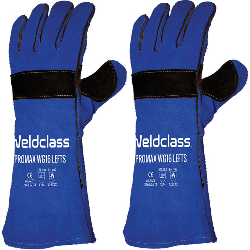 US Forge 400 Welding Gloves – Lined Leather, Blue – Premium Protection For Welding, Molten Metal, And UV Rays