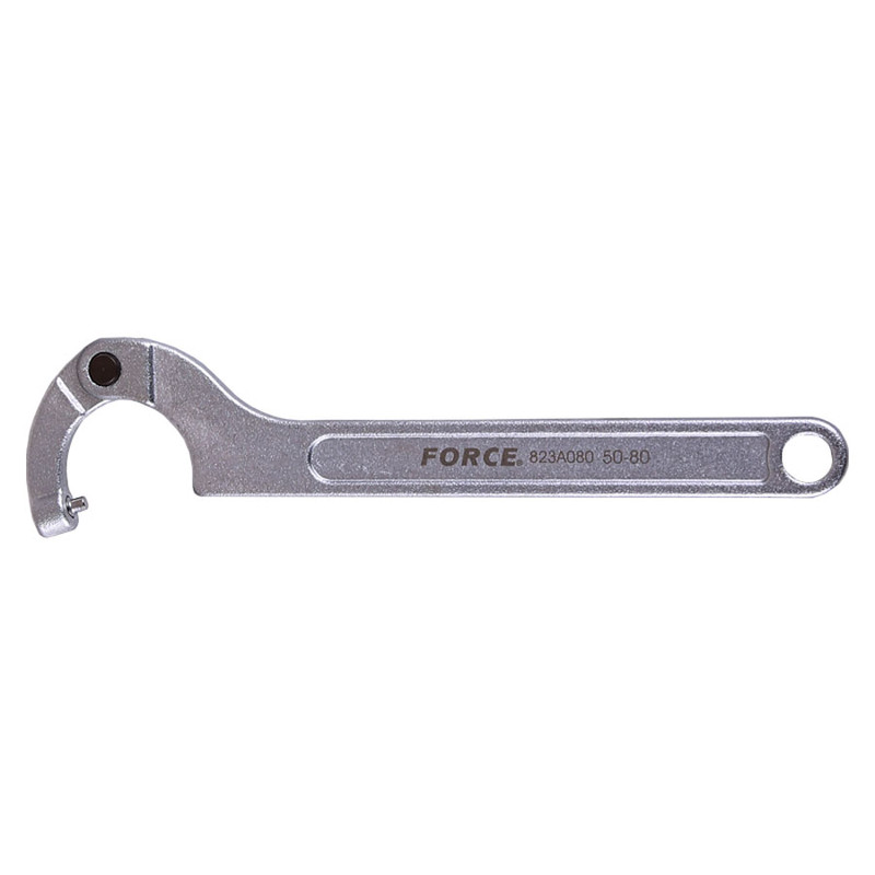 Force 50-80mm Pin Type Adjustable Hook Wrench 823A080 TradeTools