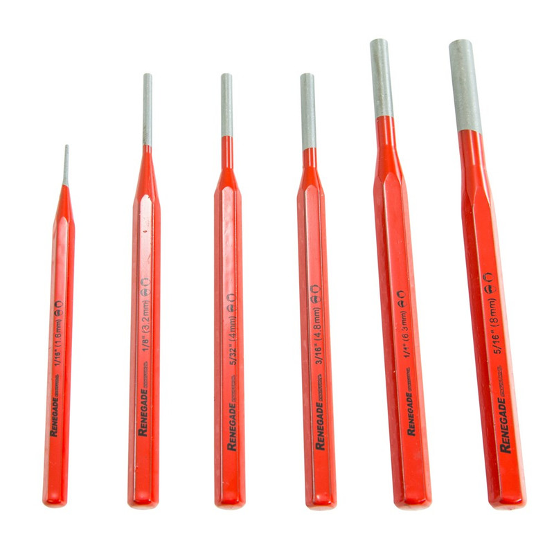 Renegade Industrial 6 Piece Pin Punch Set - RI6PPS | TradeTools