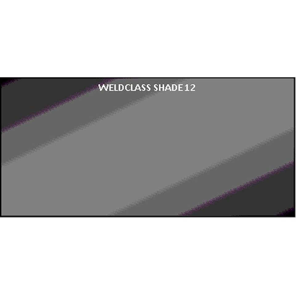Weldclass Welding Shade Lens #12, 108 x 51mm Glass Filter for Flip-Front Helmets