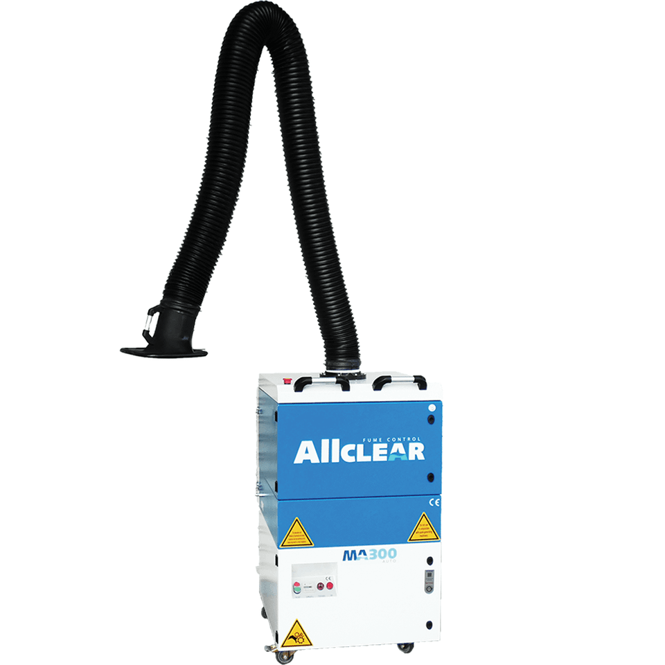 Weldclass ALLCLEAR MA300 AUTO Mobile Welding Fume Extractor, 3m Arm, Auto Filter Cleaning, 230V