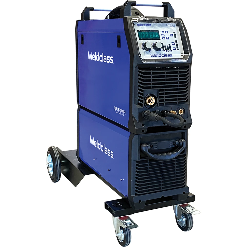 Weldclass FORCE 350MST Compact MIG/Stick/TIG Welder 350A 3-Phase with Toolbox Trolley