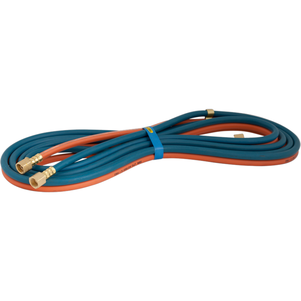Weldclass Twin Oxy/LPG Welding Hose Set 10m, 5mm ID with 5/8 UNF Fittings