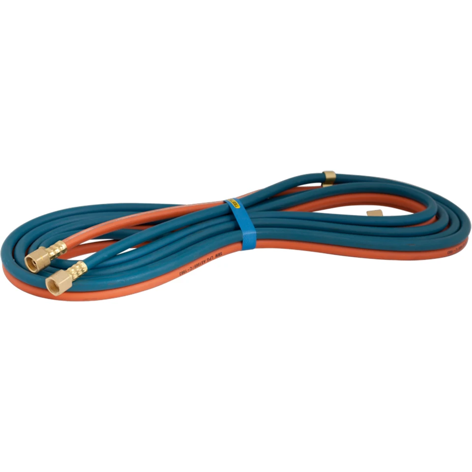 Weldclass Twin Oxy/LPG Welding Hose Set 15m, 5mm ID with 5/8 UNF Fittings