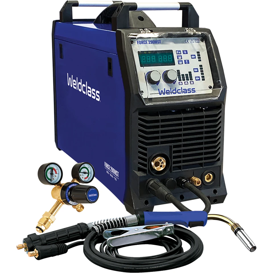 Weldclass FORCE 290MST Compact MIG/Stick/TIG Welder 290A Single Phase, 15A Plug