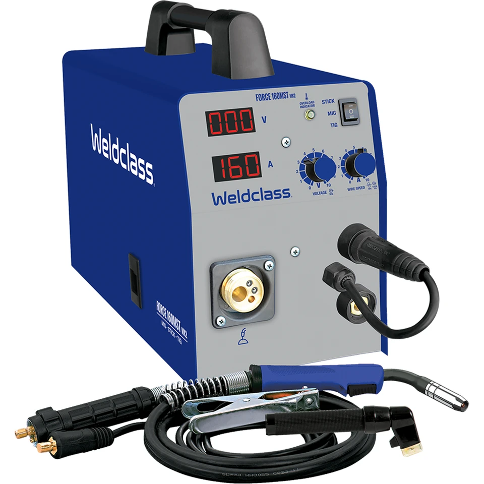 Weldclass FORCE 160MST MIG/Stick/TIG Welder 160A, 10A Plug — image 2