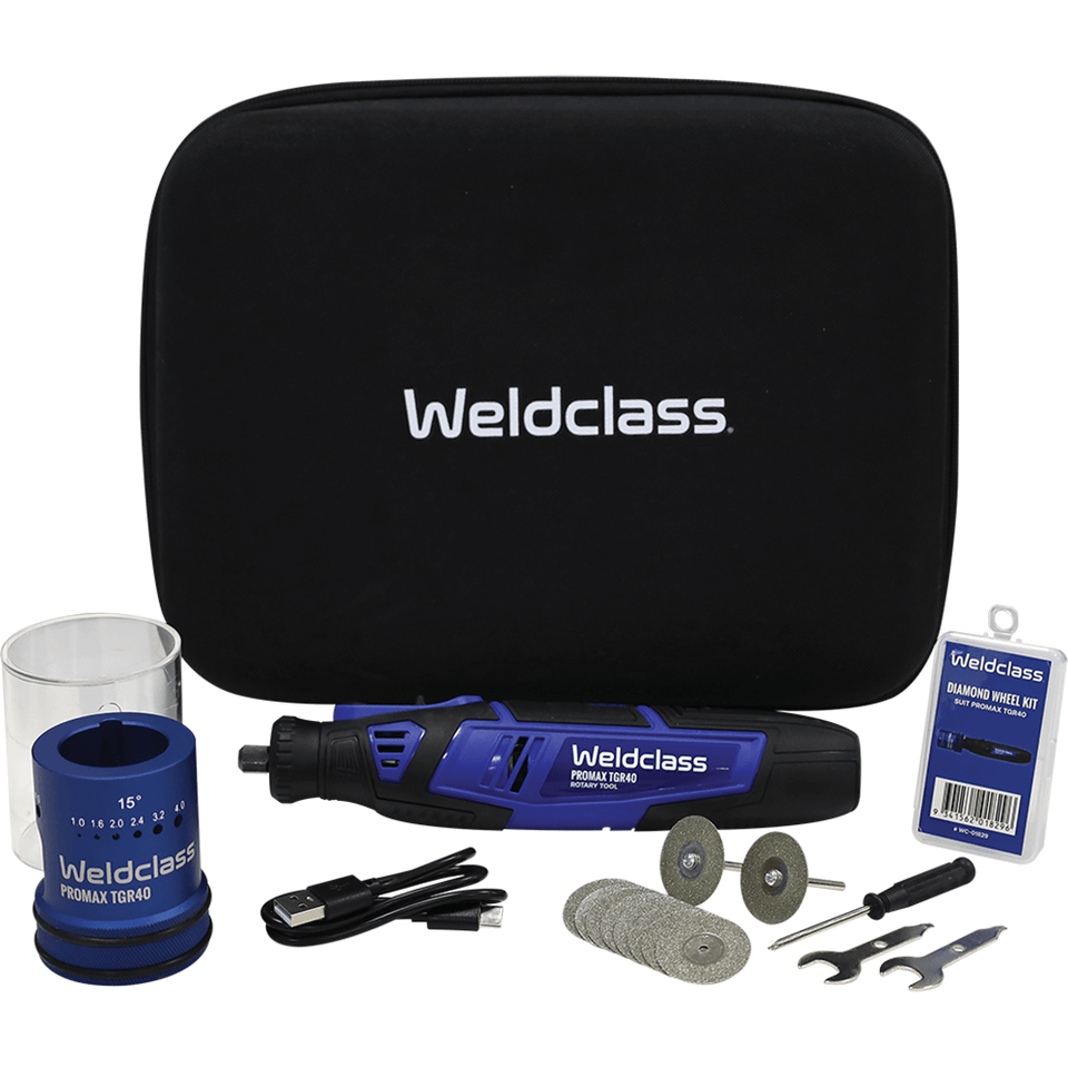 Weldclass PROMAX TGR40 TIG Tungsten Grinder Kit with Cordless Rotary Tool & Case — image 2