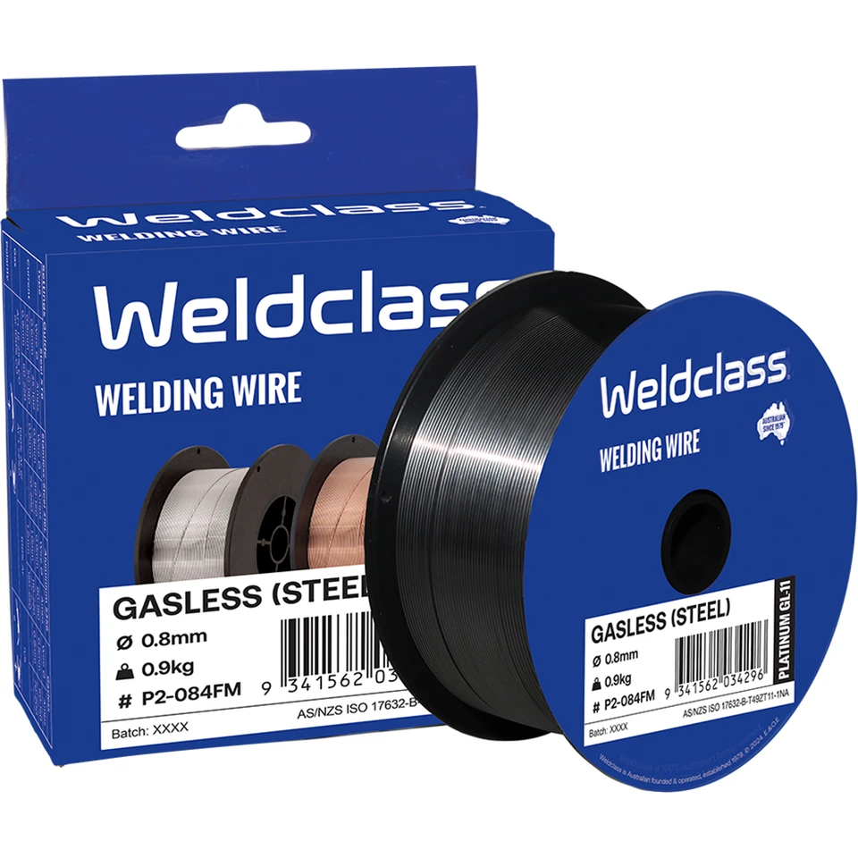 Weldclass Gasless MIG Wire 0.8mm 0.9kg Mini Spool, E71T-11 Flux Cored