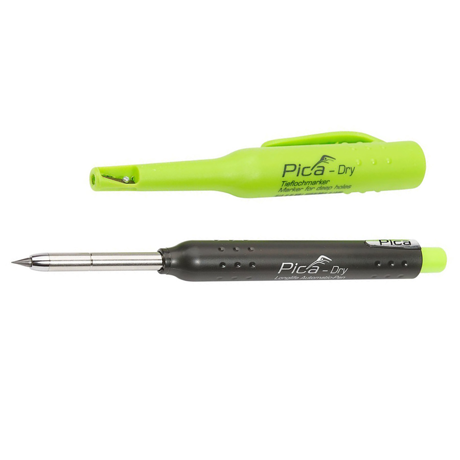 Pica Big Dry Construction Marker – Refillable Graphite Carpenter Pencil With Precision Lead For Woodworking And Jobsite Marking