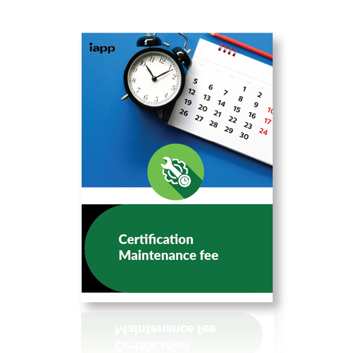 Certification Maintenance Fee