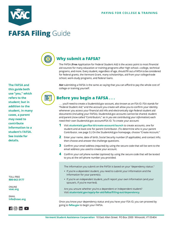 FAFSA Filing Guide