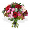 red and pink roses bouquet