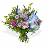 hydrangea and thistle bouquet