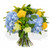 bouquet made of blue hydrangea and yellow roses bouquet made of blue hydrangea and yellow roses