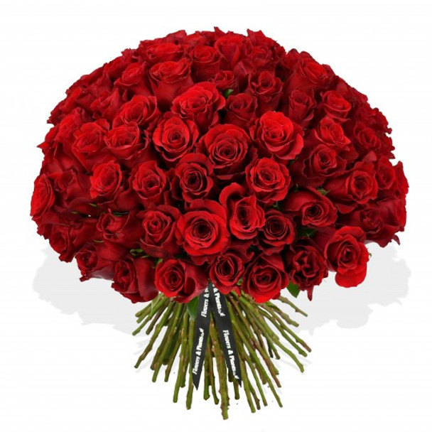 100 or 101 red roses bouquet