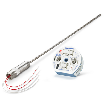 Rosemount™ 214C RTD Temperature Sensor and 644 Temperature Transmitter