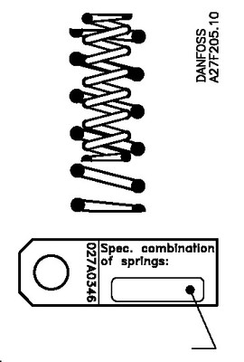 Danfoss 027F0124 Spare part, PMFL 125, Spring (Weak)